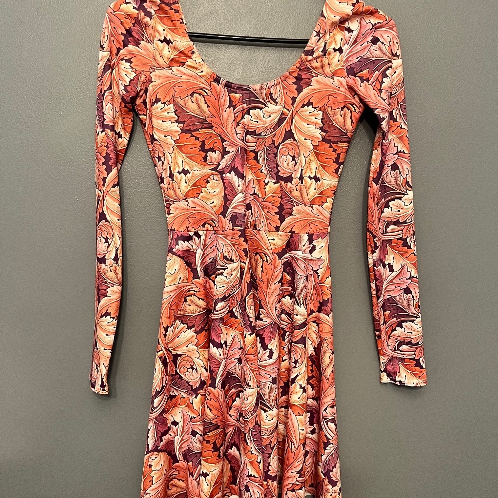 Blackmilk Fall Leaves Skater Dress - Small